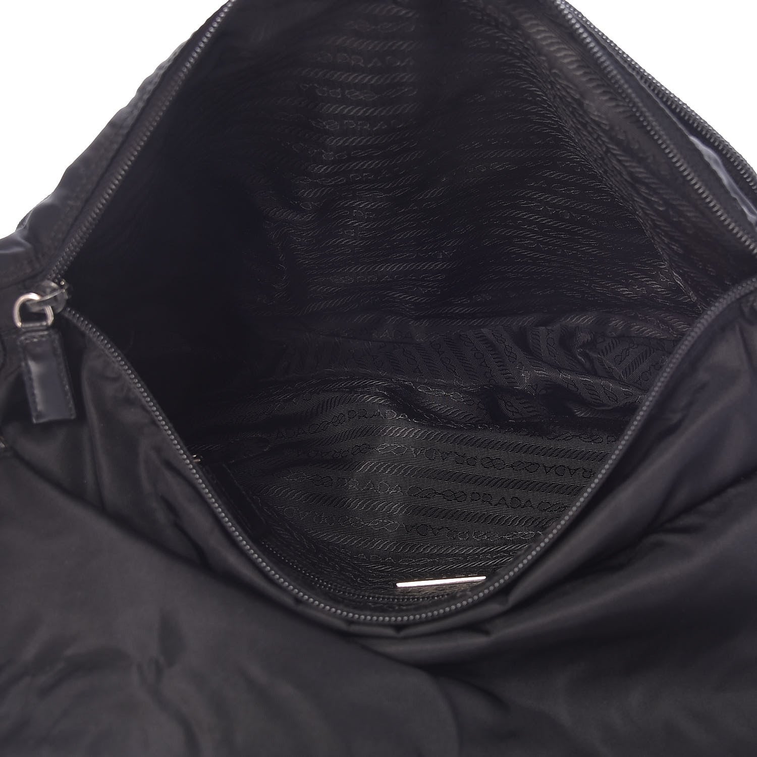 Prada Tessuto Nylon Messenger Bag Black 5 of 12