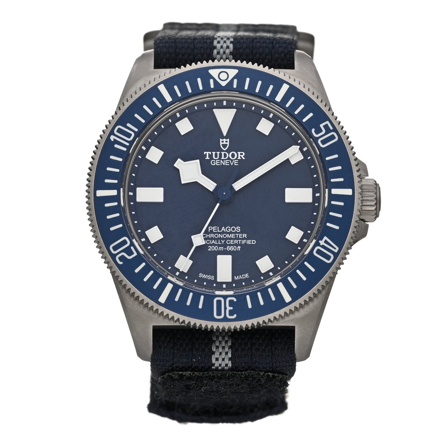 TUDOR Titanium Fabric 42mm Pelagos Automatic Watch Blue 25707B 1 of 5