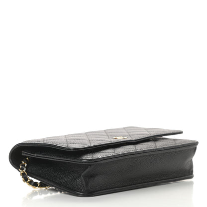 Chanel Caviar Quilted Wallet On Chain WOC Black 4 of 12