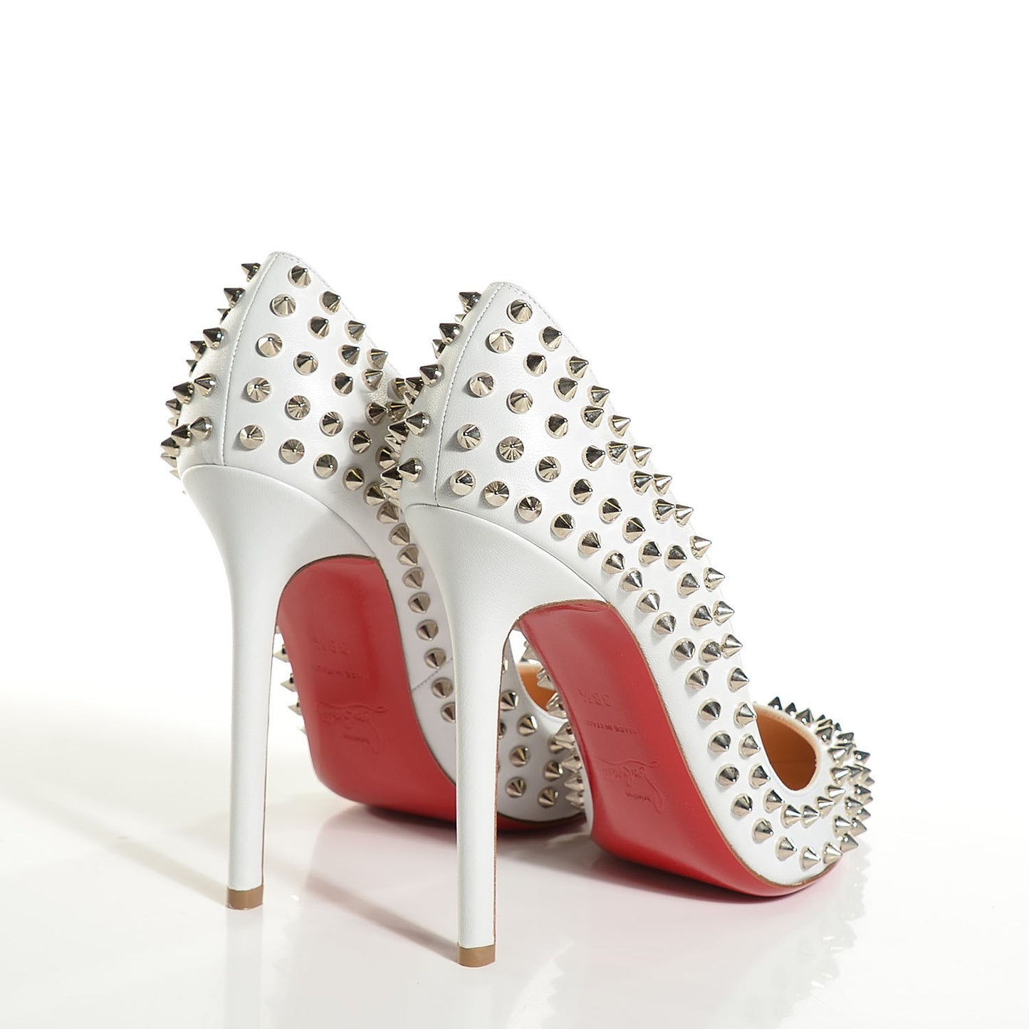 Nappa Pigalle Spikes 120 Pumps 38.5 White
