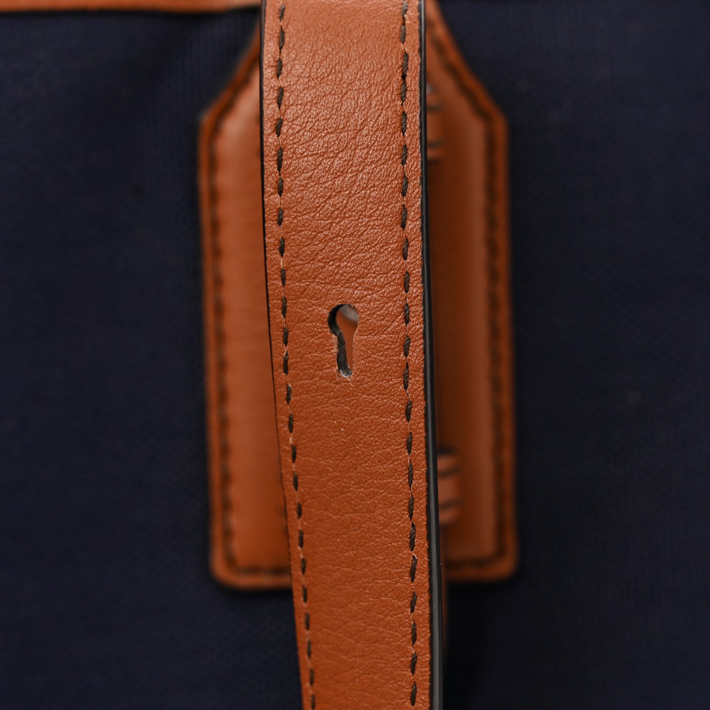 Canvas 1927 Signature Tote Navy Brown