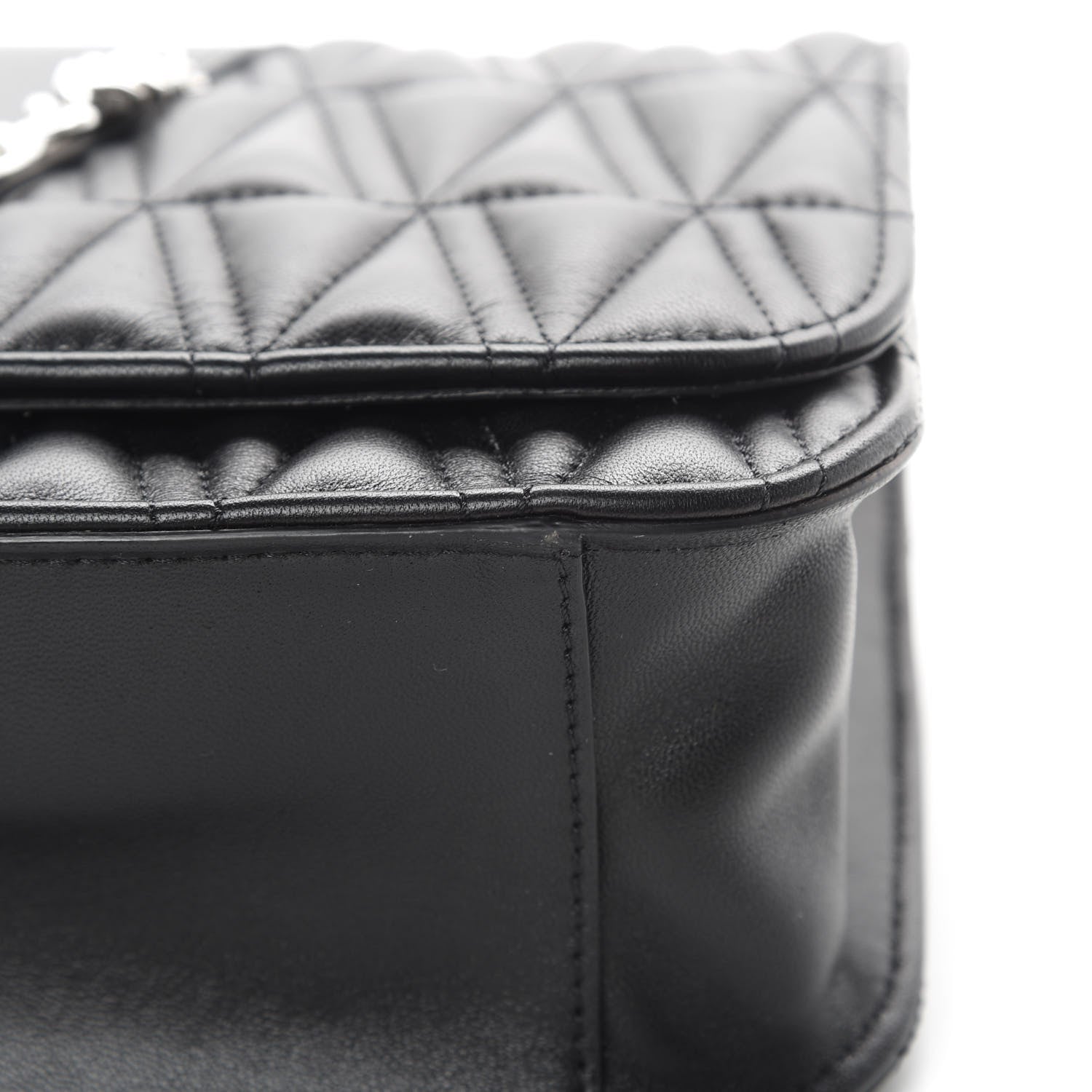 Versace Nappa Quilted Virtus Top Handle Shoulder Bag Black 12 of 14