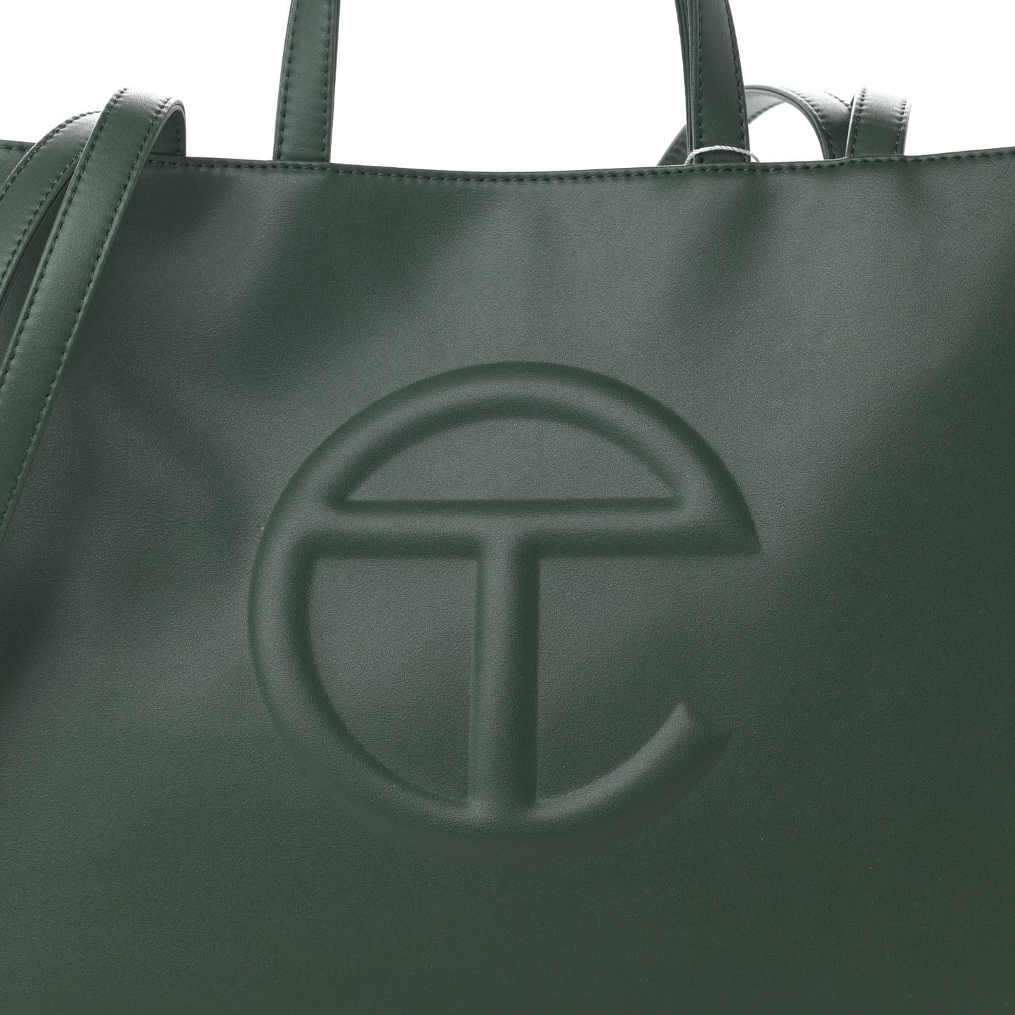 Vegan Leather Medium Shopping Bag Dark Olive