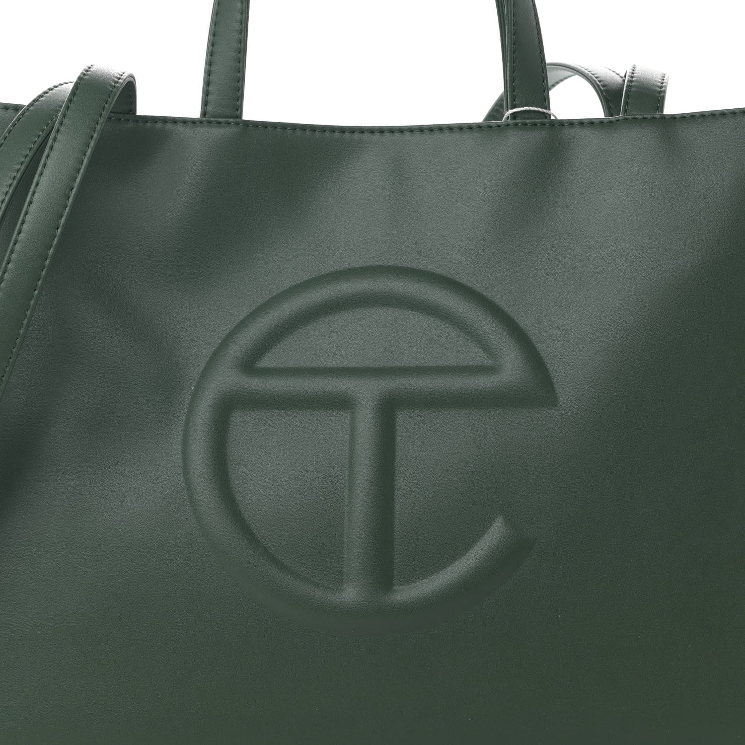 Telfar Vegan Leather Medium Shopping Bag Dark Olive 8 of 10