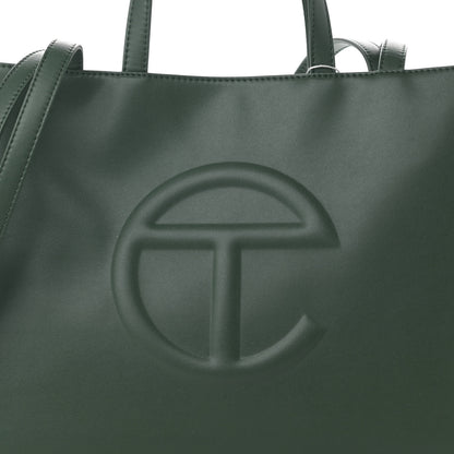 Telfar Vegan Leather Medium Shopping Bag Dark Olive 8 of 10