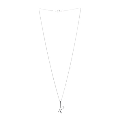 Tiffany Sterling Silver Elsa Peretti Letter K Pendant Necklace 3 of 4