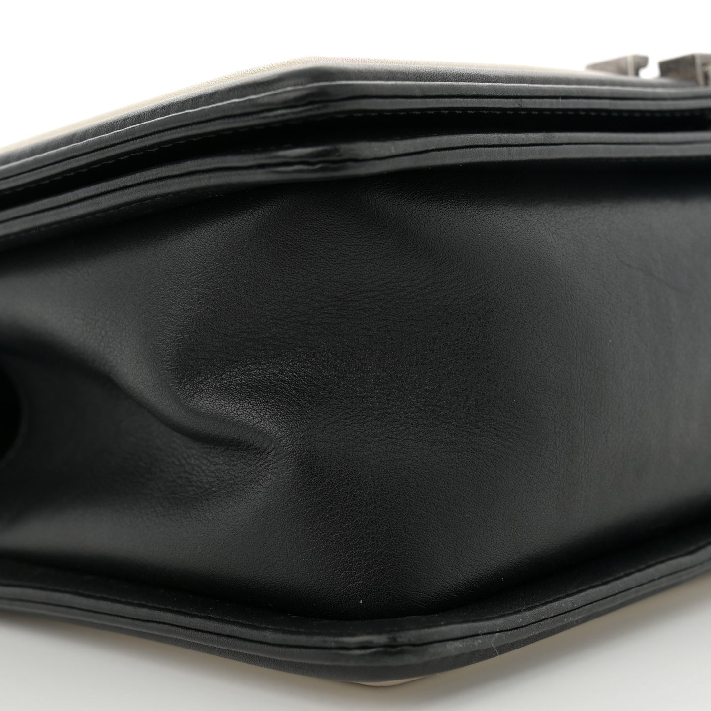 Calfskin Pleated Medium Boy In Rome Flap Black White