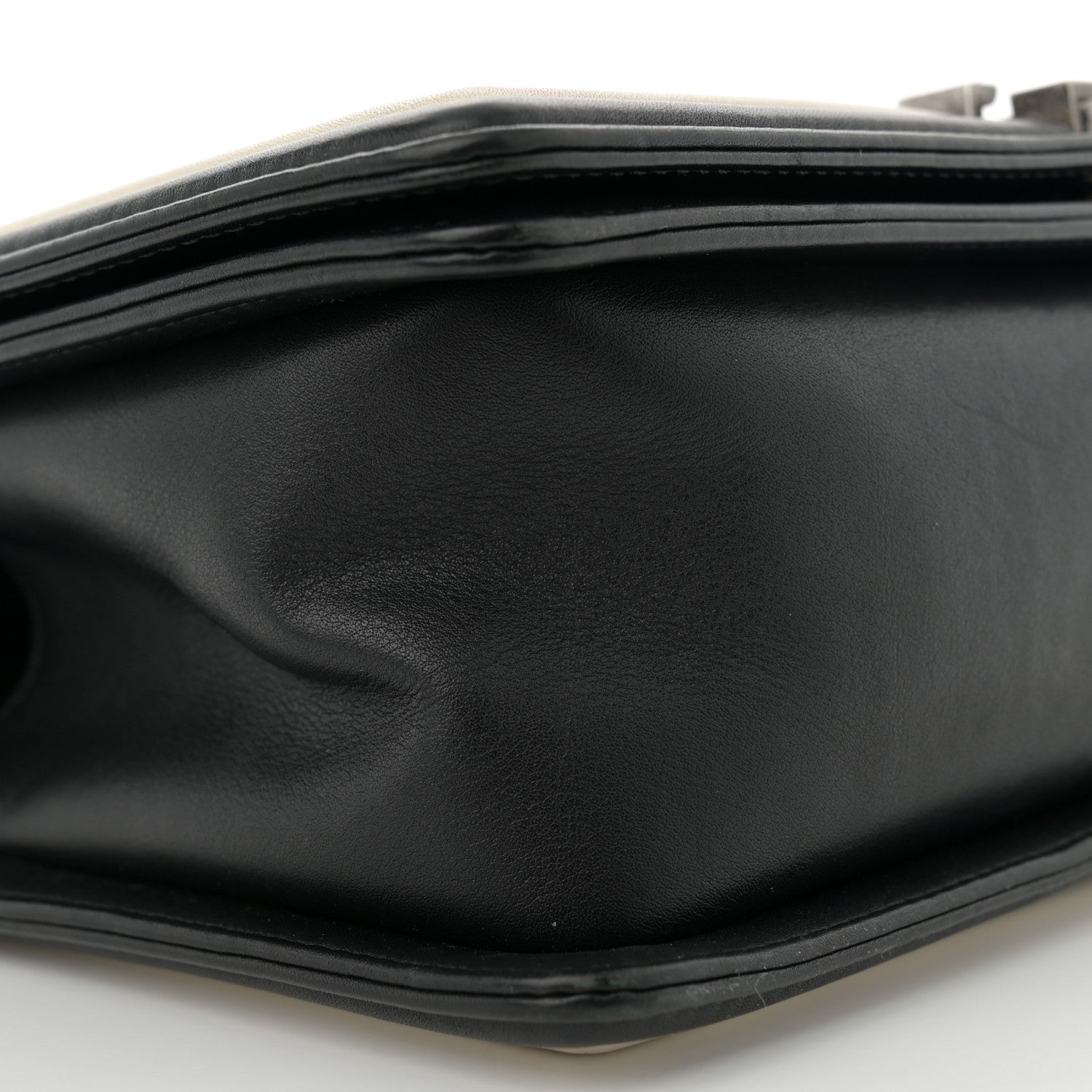 Chanel Calfskin Pleated Medium Boy In Rome Flap Black White 9 of 12