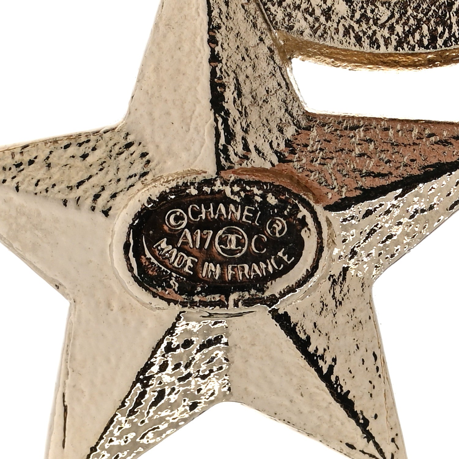 Chanel Baguette Crystal CC Star Brooch Gold 4 of 4
