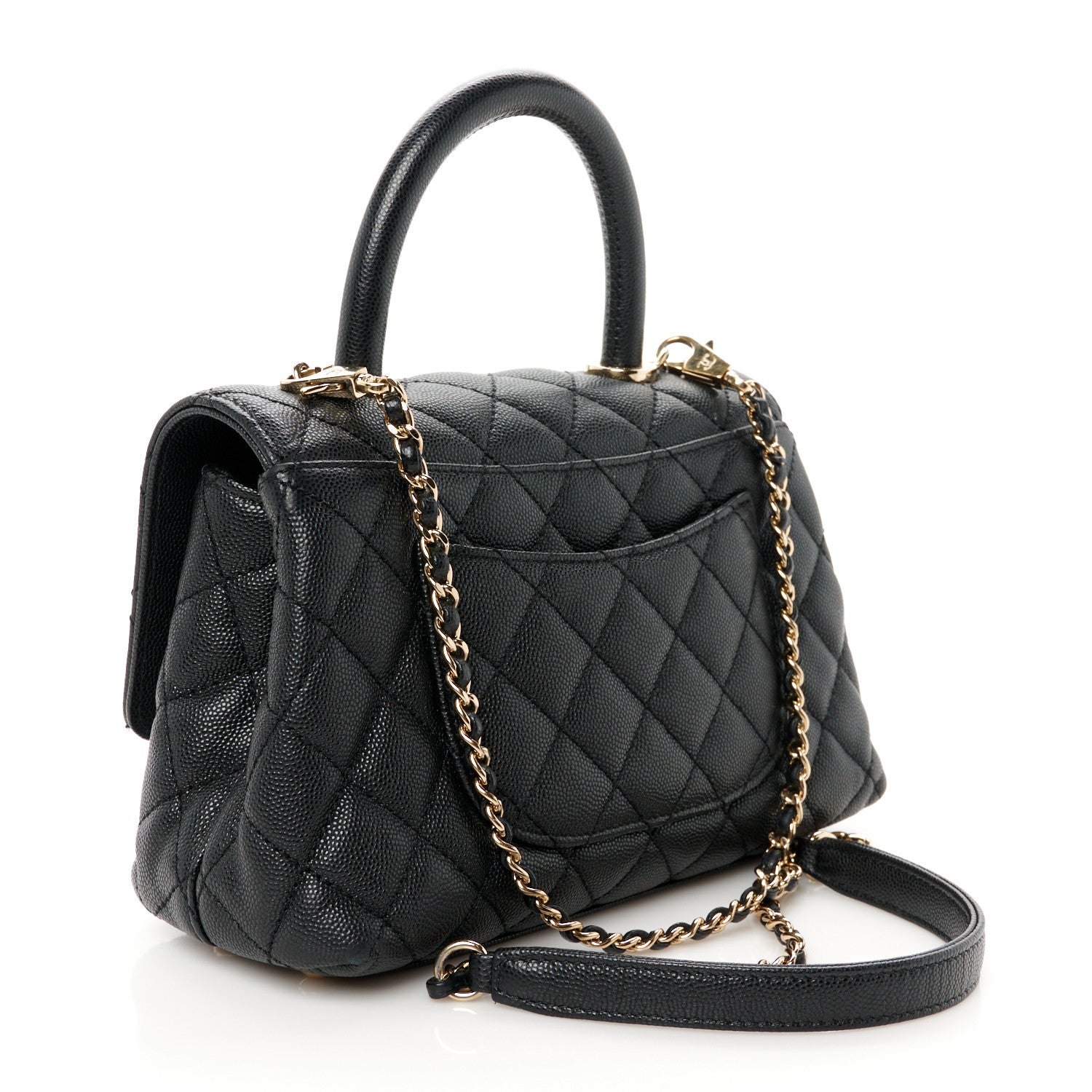 Chanel Caviar Quilted Mini Coco Handle Flap Black 3 of 11