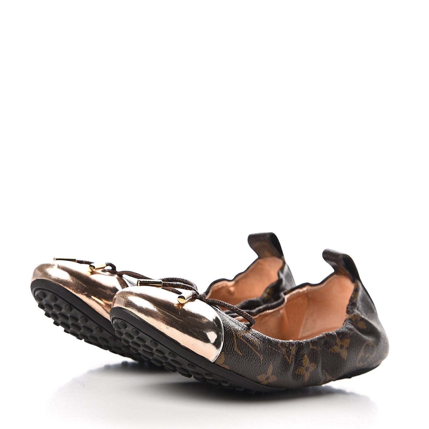 Monogram Flirty Ballet Flats 36 Gold