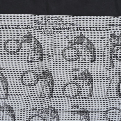 Hermes Silk Manufacture de Boucleries Scarf 90 Gris Noir Menthol 5 of 5
