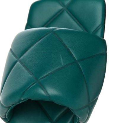 Bottega Veneta Nappa Quilted Rubber Lido Flat Sandals 39.5 Duck Green 14 of 17