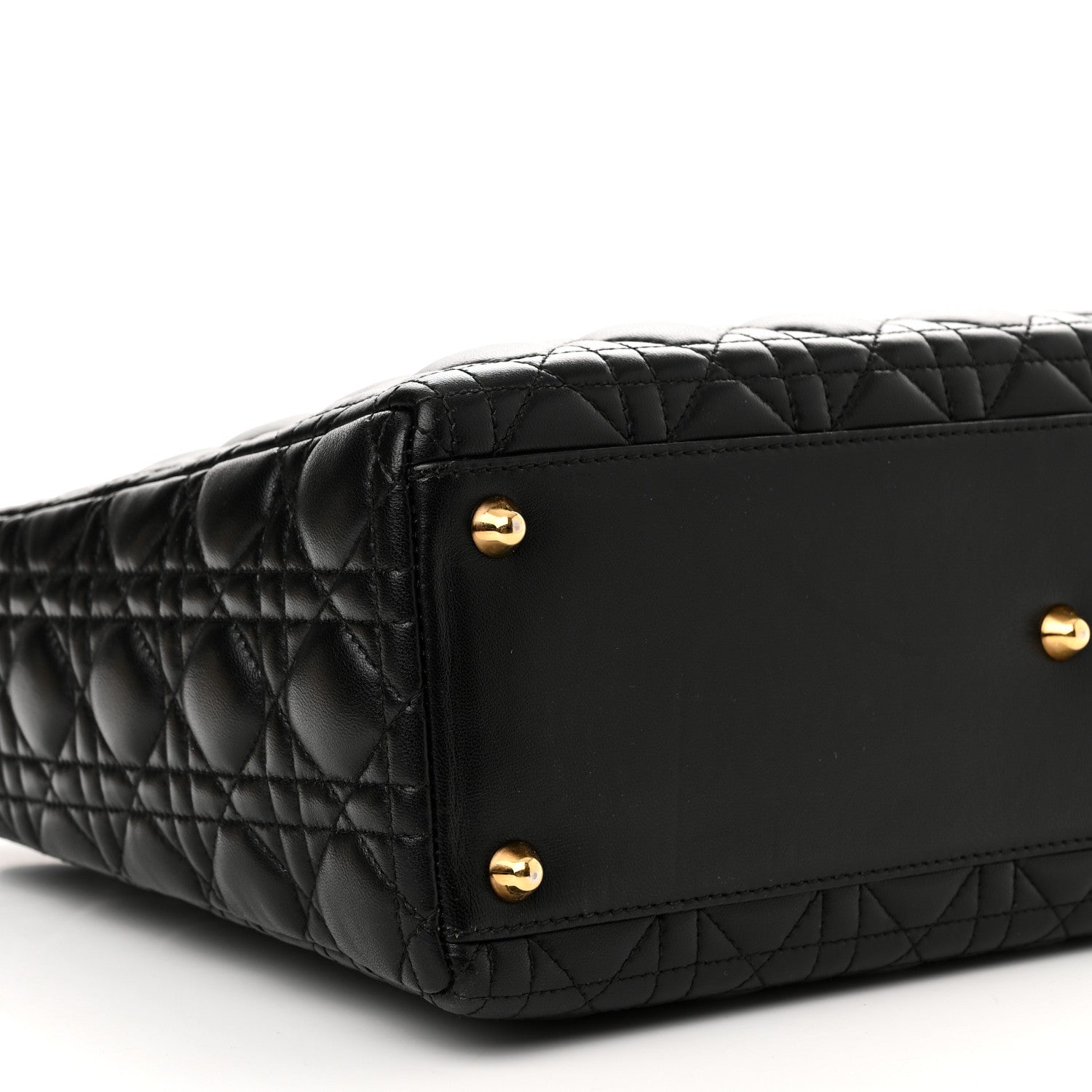 Christian Dior Lambskin Cannage Large Lady Dior Black 9 of 13