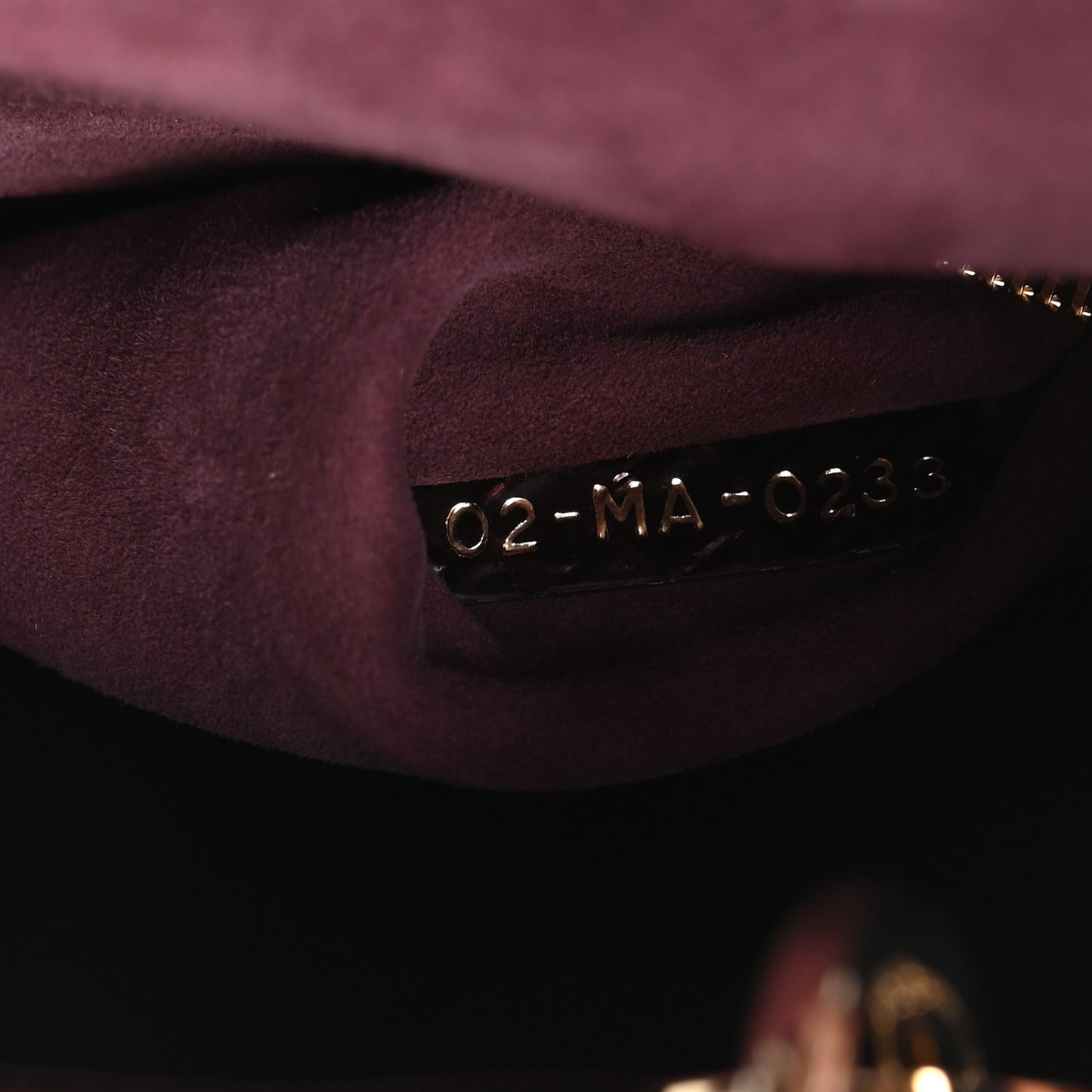 Snakeskin Small Lady Dior Deep Amaranth