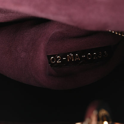 Christian Dior Snakeskin Small Lady Dior Deep Amaranth 7 of 10