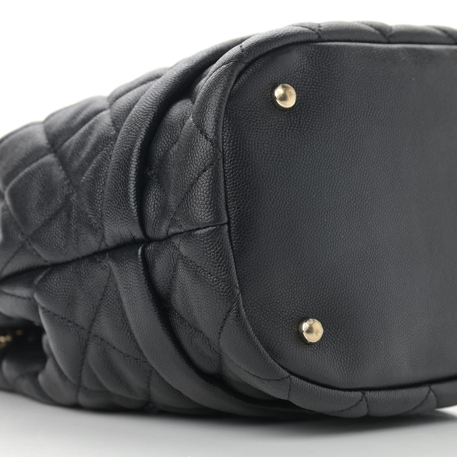 Chanel Caviar Quilted Large Rolled Up Bucket Drawstring Bag Black 9 of 10