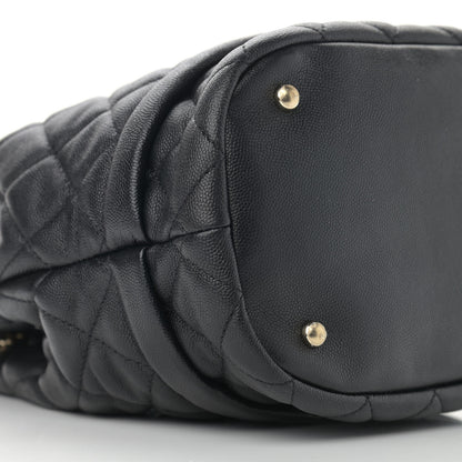 Chanel Caviar Quilted Large Rolled Up Bucket Drawstring Bag Black 9 of 10