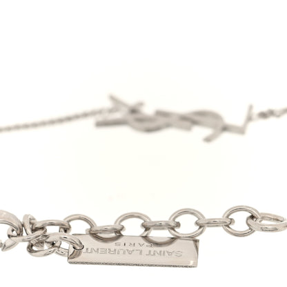 Saint Laurent Brass Monogram Charm Bracelet Silver 4 of 5