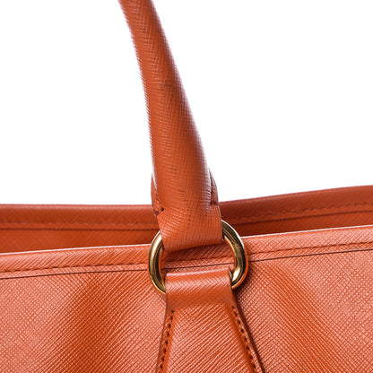 Prada Saffiano Lux Top Handle Tote Papaya 25 of 25