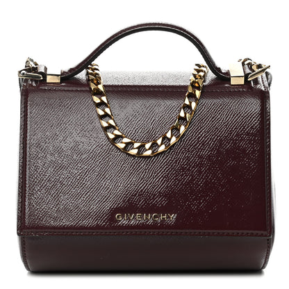 Givenchy Textured Calfskin Mini Pandora Box Chain Crossbody Bag Oxblood 1 of 12