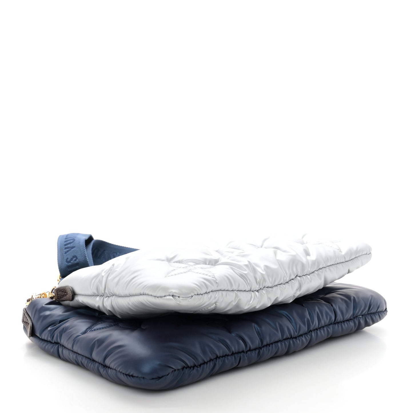 Econyl Monogram Pillow Maxi Multi Pochette Accessories Navy Silver