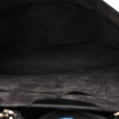 Jimmy Choo Calfskin Large Varenne Logo Top Handle Satchel Black 7 of 11