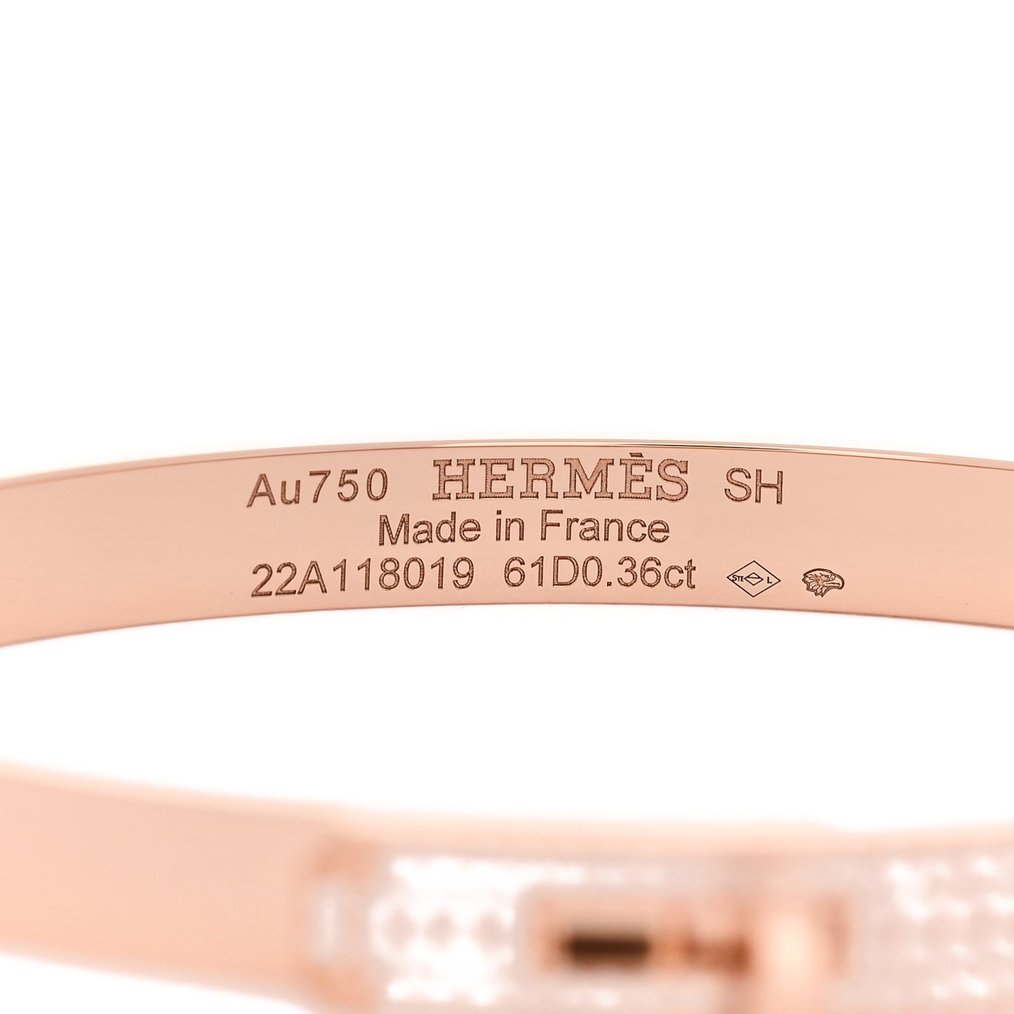 18K Rose Gold Diamond PM Kelly Pave Bracelet SH