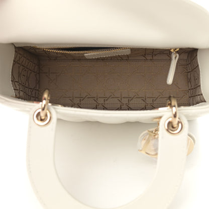 Christian Dior Lambskin Cannage Small My ABCDior Lady Dior White 5 of 10