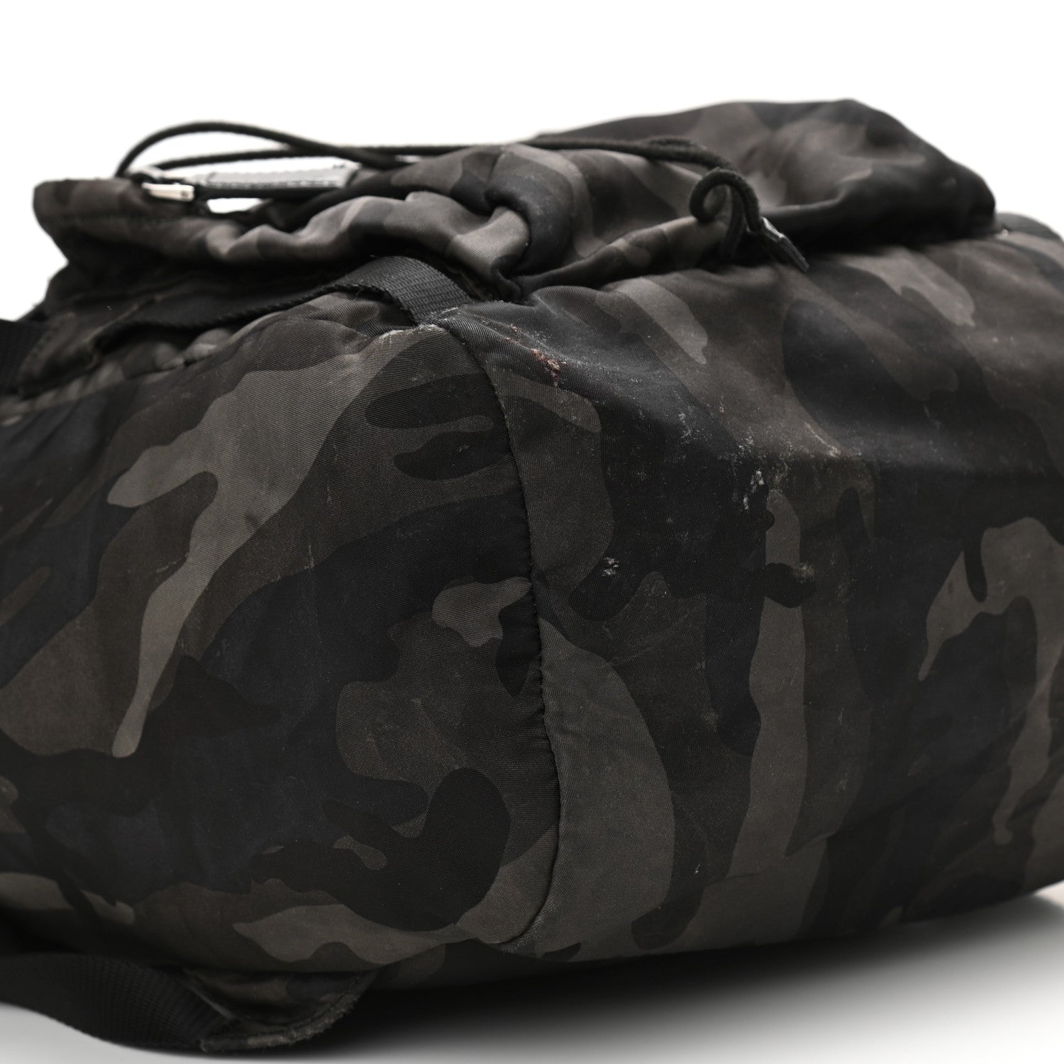 Prada Tessuto Nylon Camouflage Print Double Buckle Backpack Fumo 8 of 11