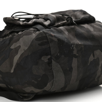 Prada Tessuto Nylon Camouflage Print Double Buckle Backpack Fumo 8 of 11