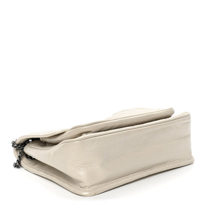 Saint Laurent Crinkled Calfskin Matelasse Monogram Baby Niki Chain Satchel Ivory 3 of 5