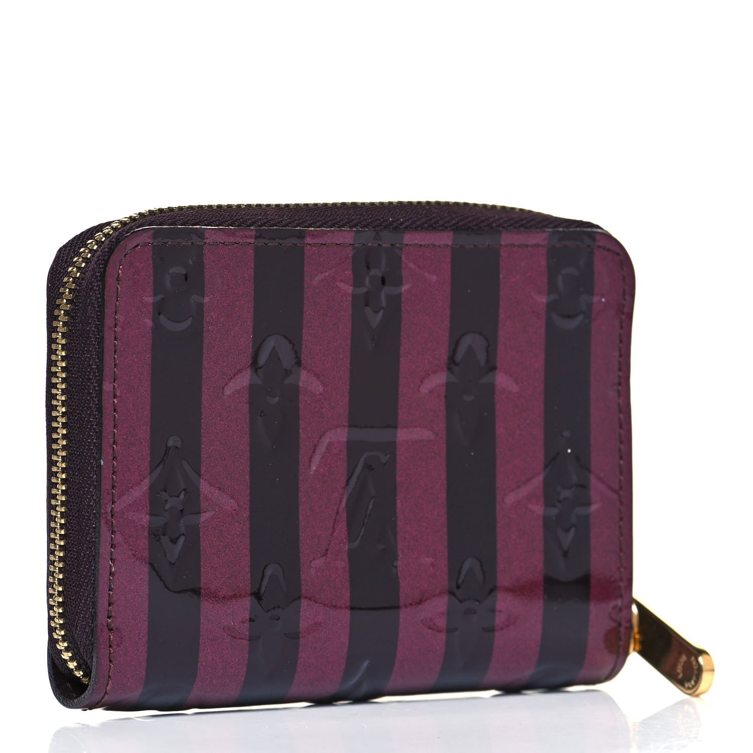 Louis Vuitton Vernis Rayures Zippy Coin Purse Amarante 3 of 7