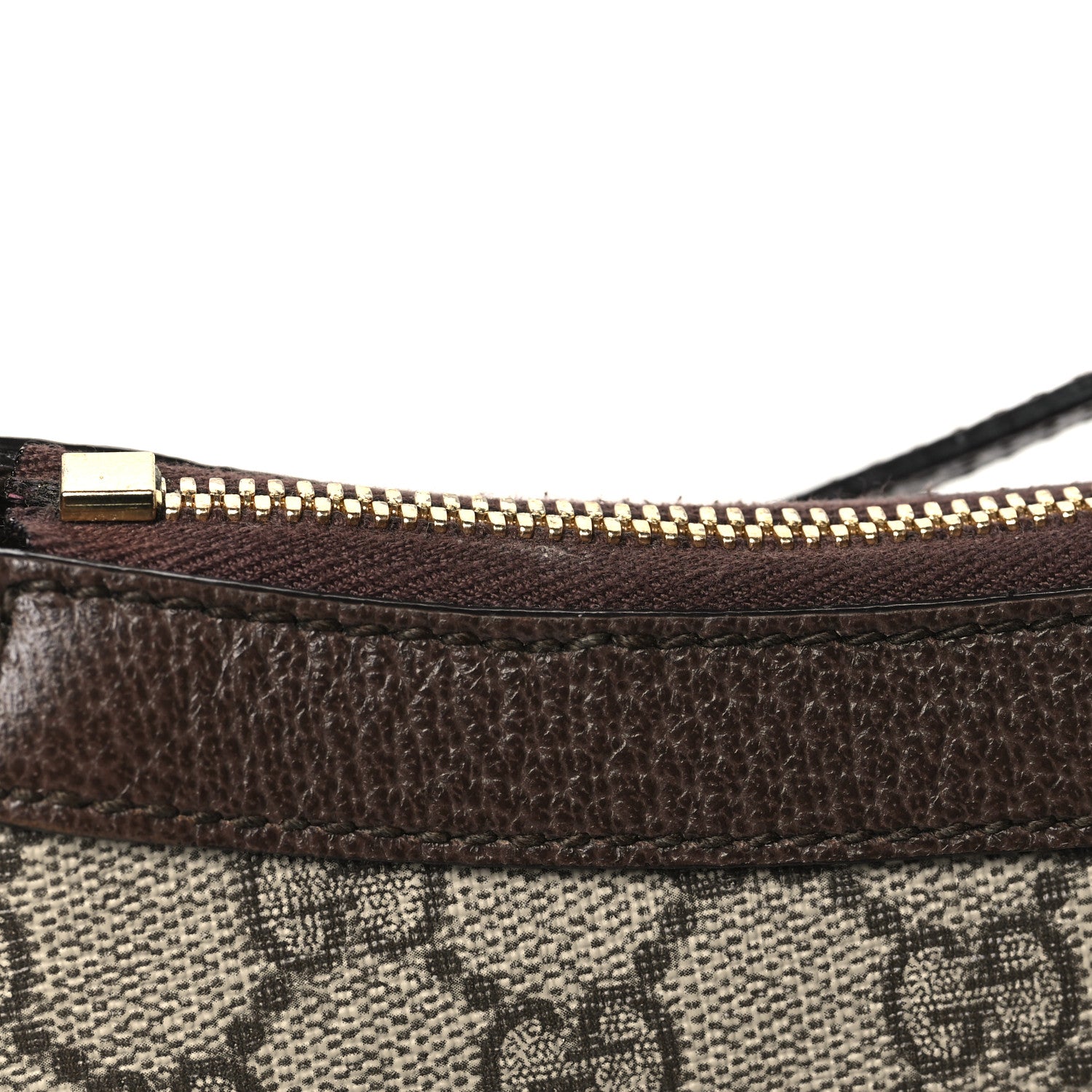 Gucci GG Supreme Monogram Textured Dollar Calfskin Small Ophidia Hobo Beige Ebony New Acero 12 of 12