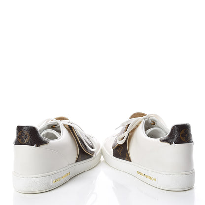 Louis Vuitton Calfskin Monogram Frontrow Sneakers 38 White 10 of 15