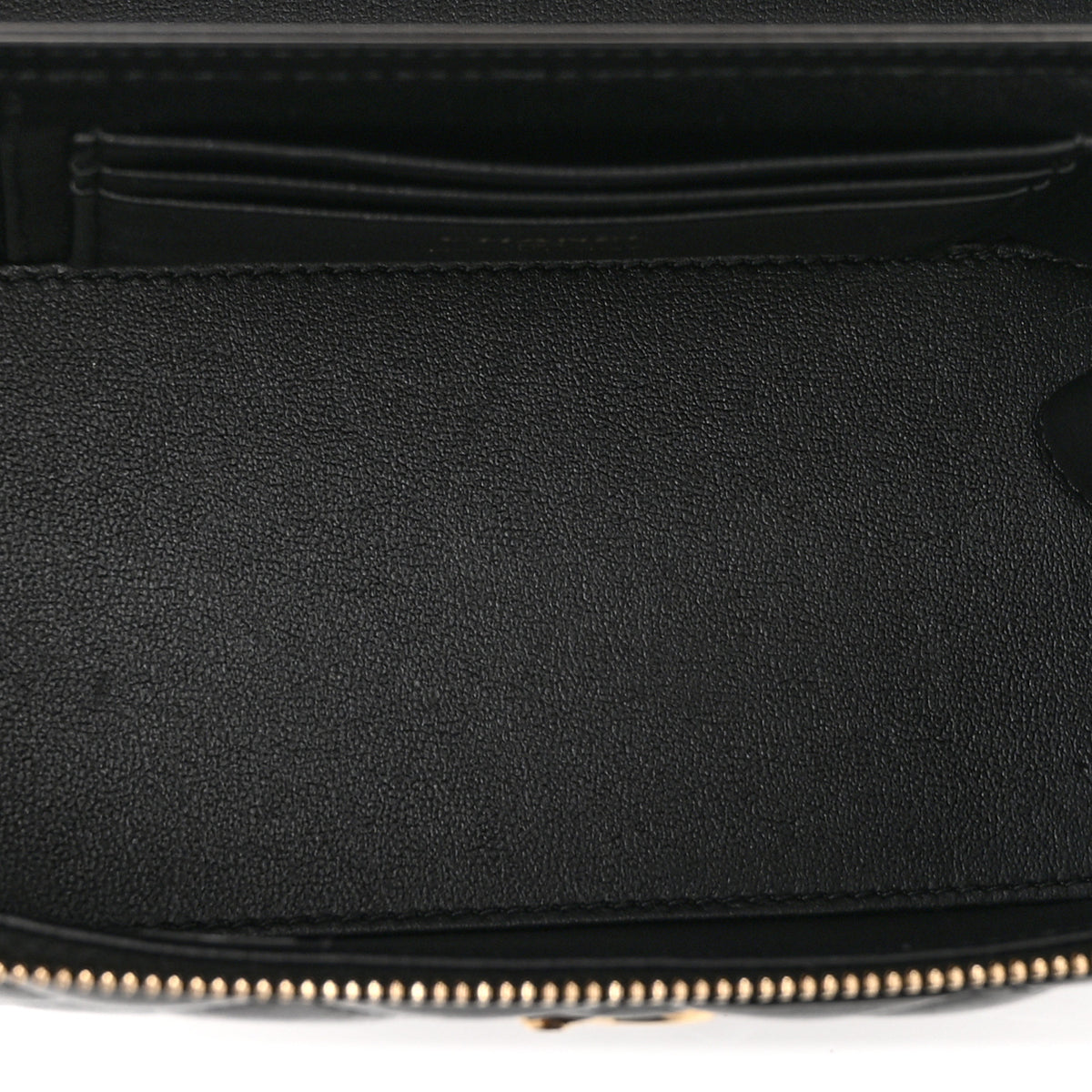 Chanel Lambskin Quilted Trendy Small Top Handle Vanity Case With Chain Black 5 of 12