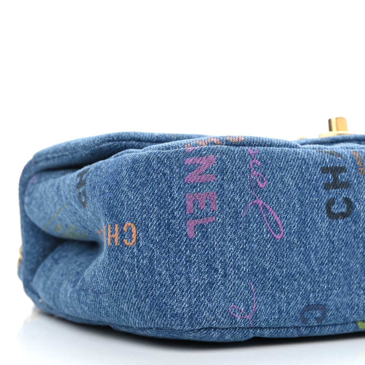 Chanel Denim Quilted Mini Denim Mood Rectangular Flap Blue Multicolor 9 of 11