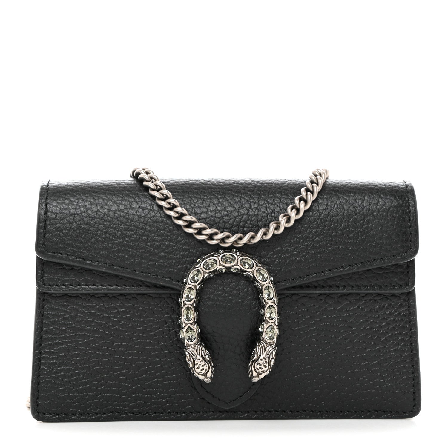 Gucci Calfskin Super Mini Dionysus Shoulder Bag Black 1 of 11