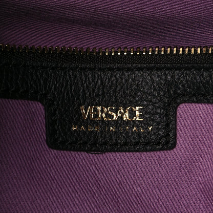 Versace Grained Calfskin La Medusa Bucket Bag Black 6 of 13