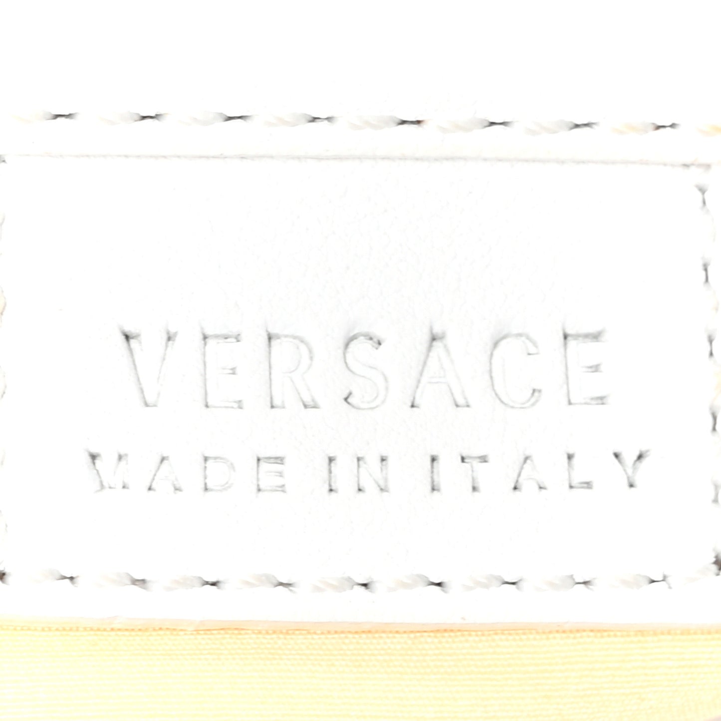 Metallic Calfskin Canvas Snap Out Of It Bag White