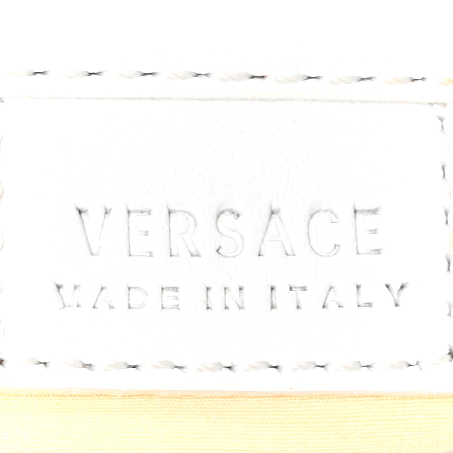 Versace Metallic Calfskin Canvas Snap Out Of It Bag White 6 of 9
