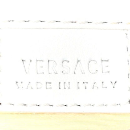 Versace Metallic Calfskin Canvas Snap Out Of It Bag White 6 of 9