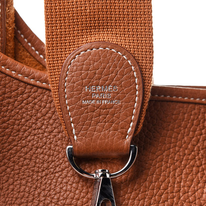 Hermes Taurillon Clemence Evelyne III PM Gold 7 of 10