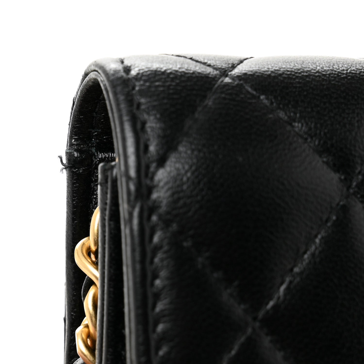 Chanel Lambskin Quilted Maxi Pearl Clutch With Chain Black 12 of 12
