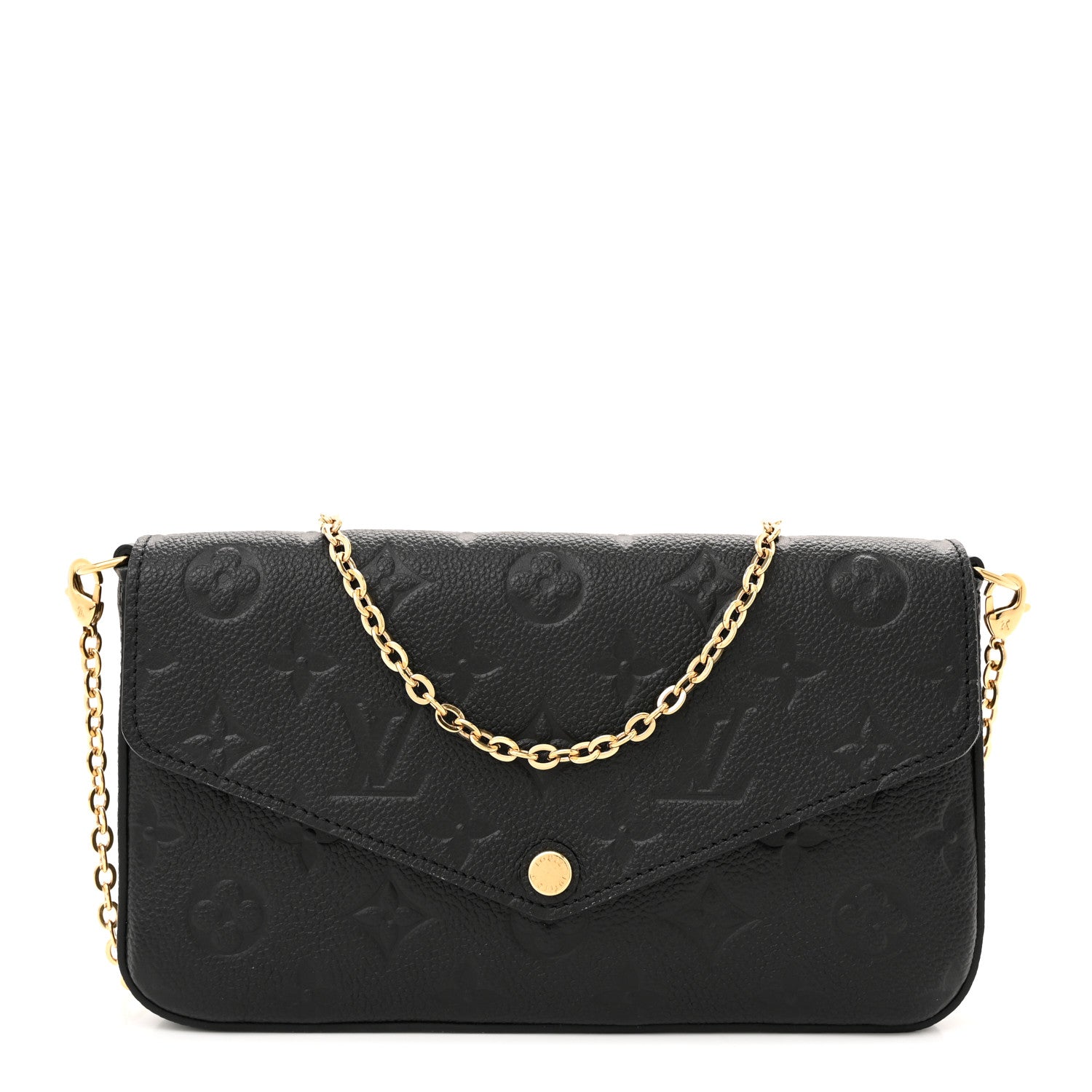 Louis Vuitton Empreinte Pochette Felicie Chain Wallet Black 1 of 11