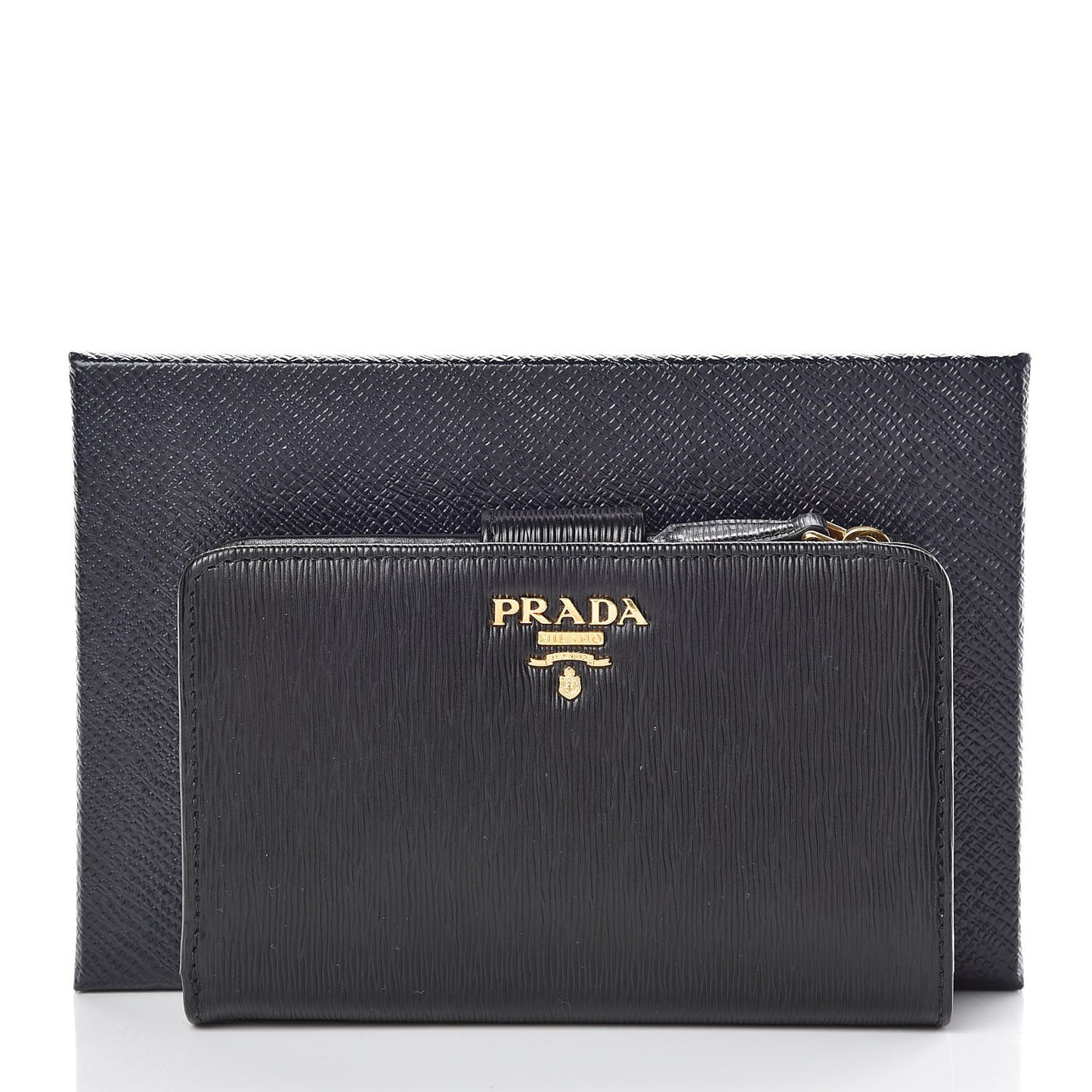Vitello Move Metal Compact Wallet Black