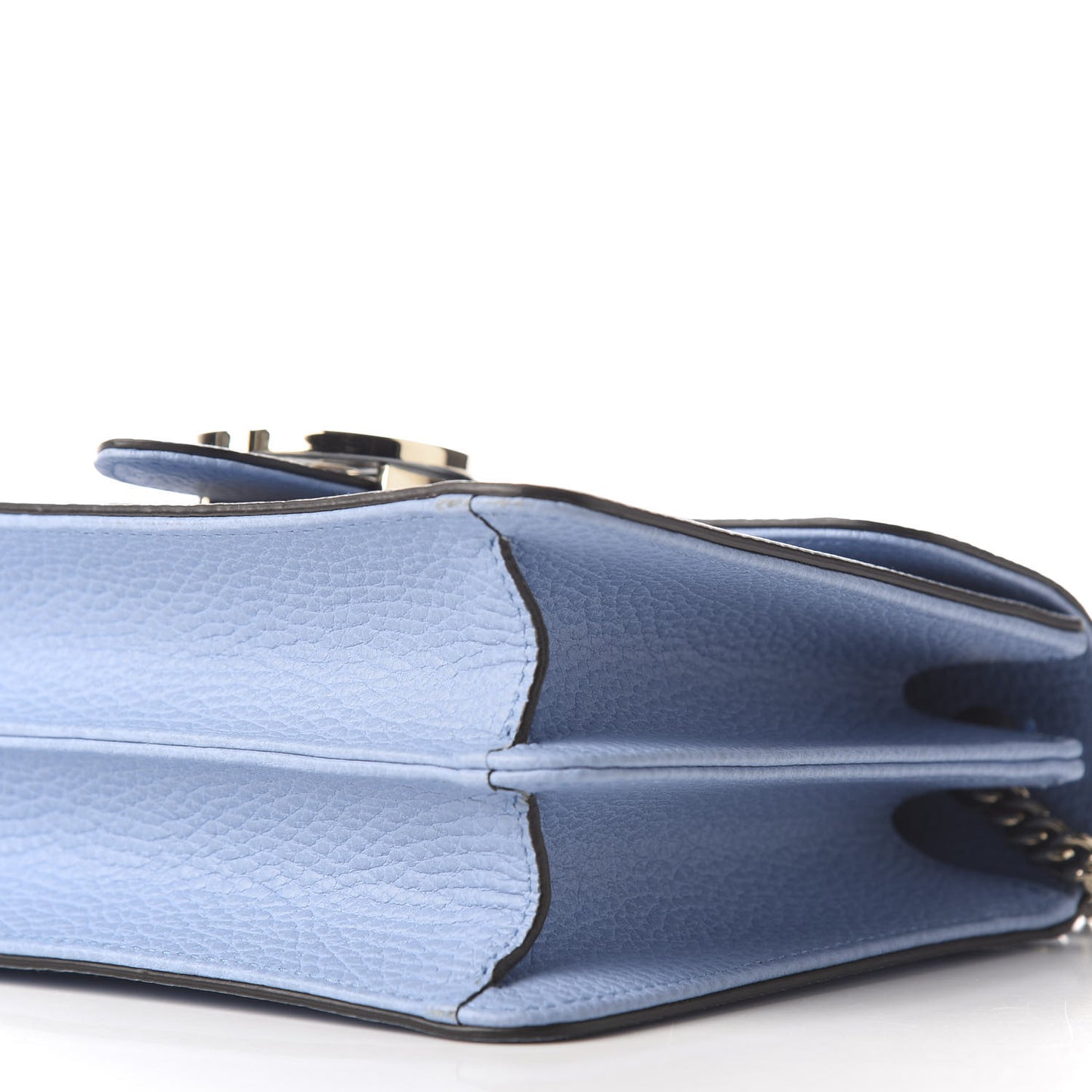 Dollar Calfskin Small Interlocking G Shoulder Bag Mineral Blue