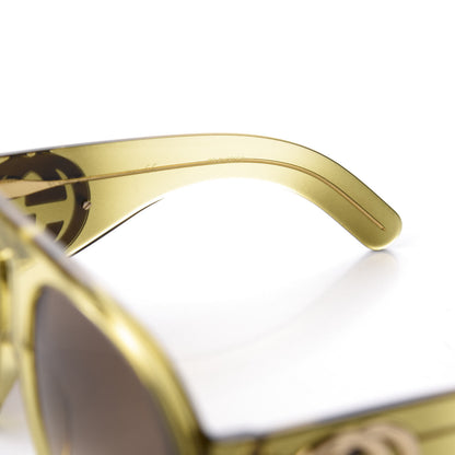 Gucci Oversized Aviator Sunglasses GG0152S Yellow 5 of 8