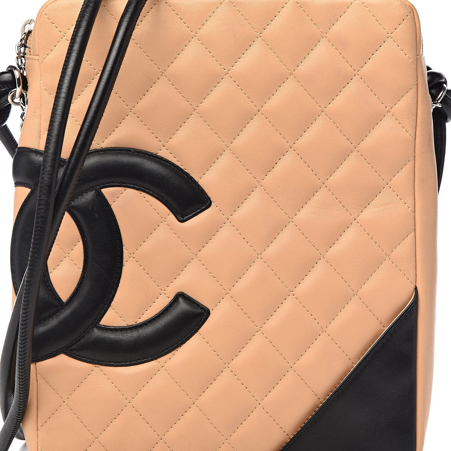 Chanel Calfskin Quilted Medium Cambon Messenger Beige Black 13 of 13