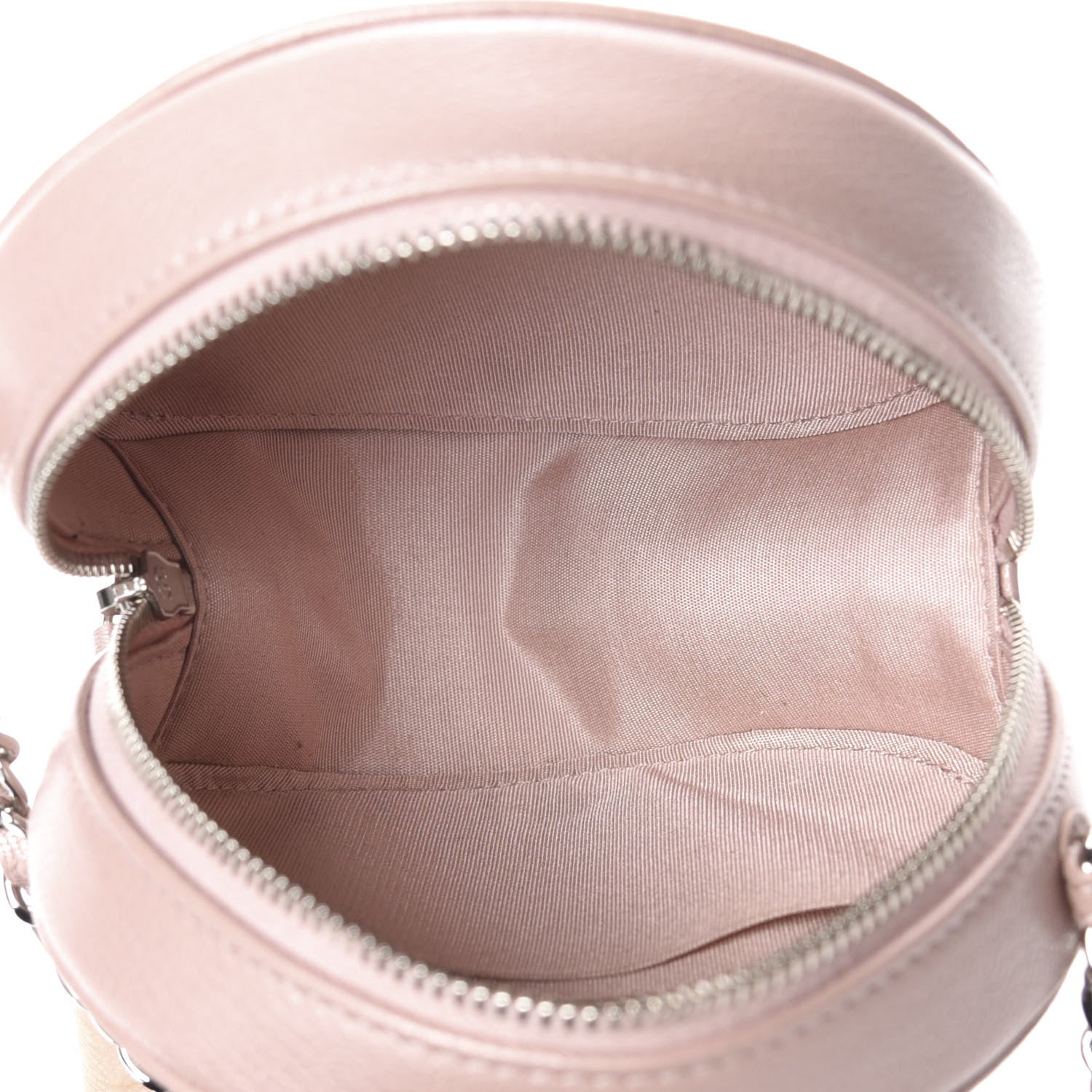 Chanel Lambskin Camellia Quilted Round Clutch With Chain Light Pink 5 of 10